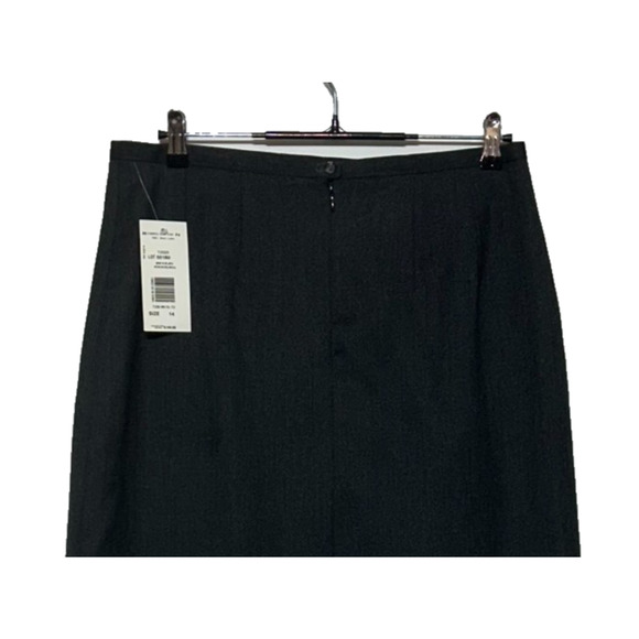 Harve Bernard Wool Pencil Midi Skirt 14 Gray Lined Classic Office Career NWT - Picture 5 of 10